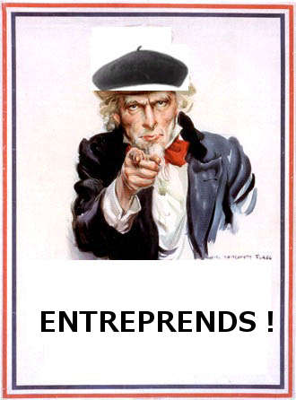 Entreprends! Doigt pointé ordre d'entreprendre