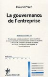 La gouvernance de l'entreprise Accès direct librairie La gouvernance de l'entreprise Editions La Découverte