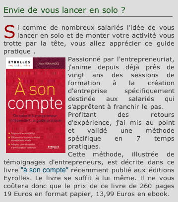 livre devenir entrepreneur