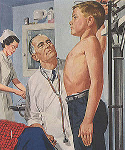 Vintage médecin et enfant